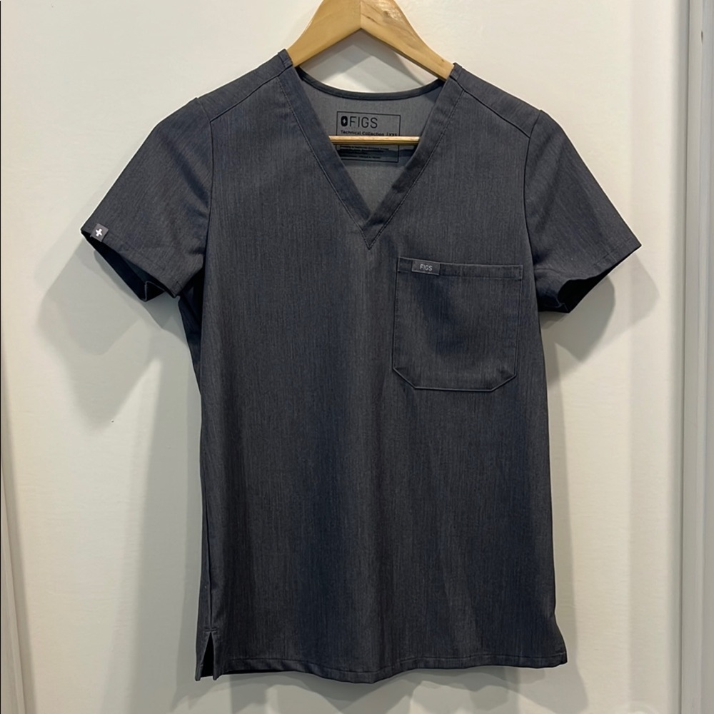 Figs Catarina One-Pocket Scrub Top Gray XXS